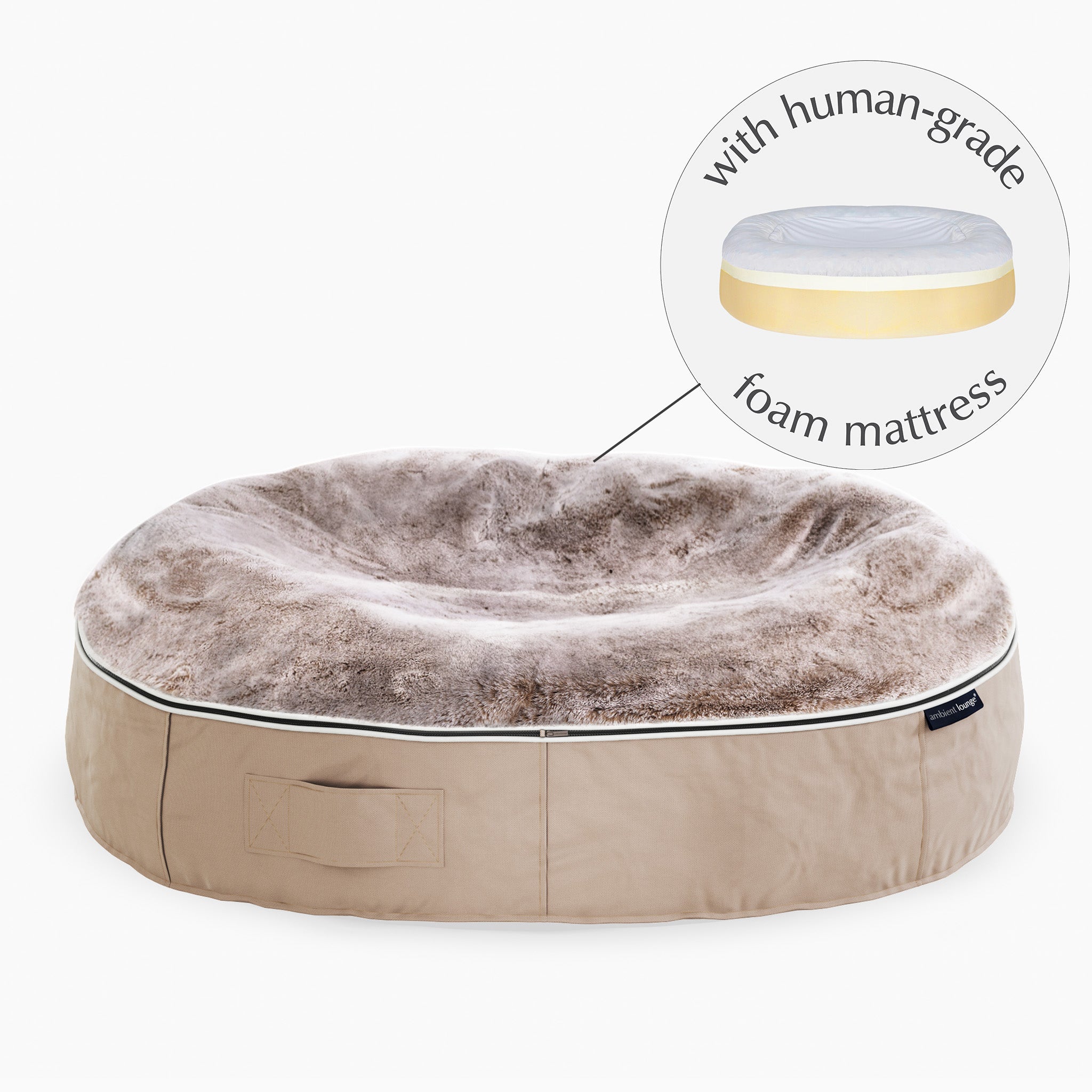 XXL Rebound Foam Mattress Dog Bed - Interior/Outdoor